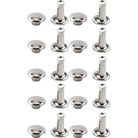 100 rivets à double tête, rivets tubulaires en métal pour la réparation et la décoration d'articles en cuir. (1/5)