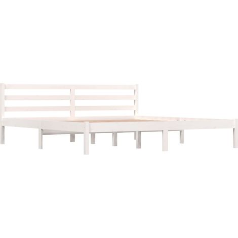 Bed Frame without Mattress 180x200cm White Super King Size vidaXL