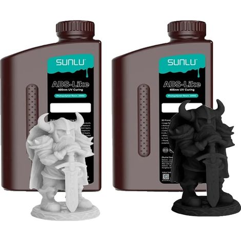 Resina simile all'ABS, 1000 g, polimerizzazione UV a 405 nm, a basso odore. (1/2)