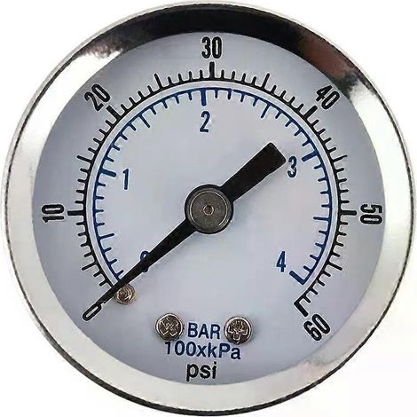 Ts-Z51 0-60Psi Manometer 40 mm 1/8 Zoll NPT Mini-Manometer für Luftkompressoren und Hydraulik-Vakuummeter (1/4)