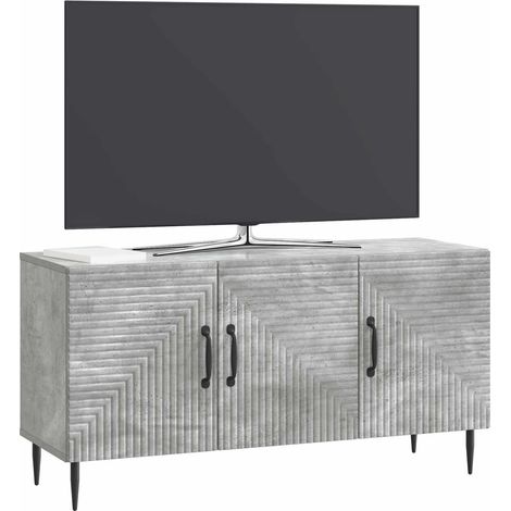 Maison Exclusive - Meuble TV Gris béton 99 x 34,5 x 50 cm Bois d'ingénierie
