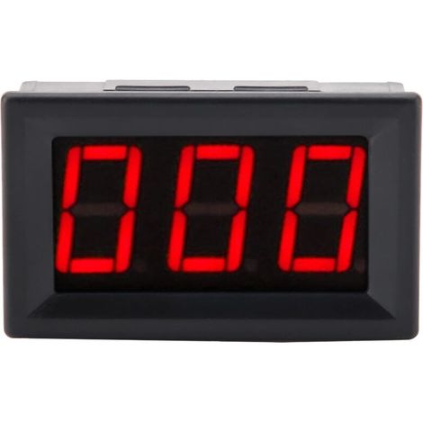 Ampèremètre Numérique à 3 Chiffres LED/ampèremètre à Courant Continu à Panneau Numérique, Micro-ajustement du Panneau de Compteur de Courant DC0-1A (rétroéclairage de la police rouge) (1/5)