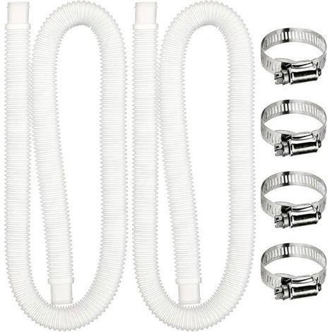 Tuyaux Piscine 2x, 4 Colliers Métal, Remplacement Filtre, Piscines Hors Sol, Diamètre Standard ENEVAOCT (1/5)