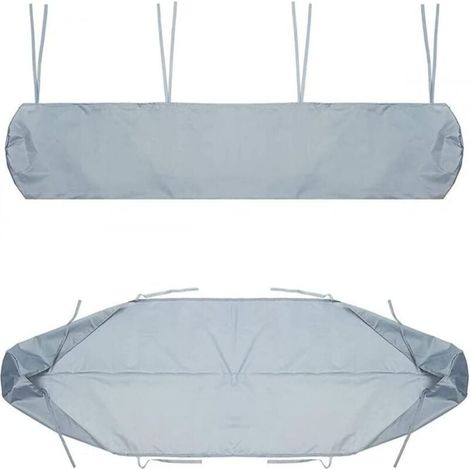 Housse auvent jardin 3,5m, 210D oxford anti-UV étanche, protection hiver (gris) (1/4)
