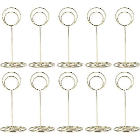 10 Pièces Support Numéro de Table Technologie Électroplaquée Multifonction pour Cartes de Visite et Notes (1/5)