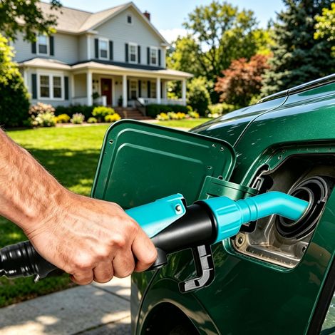 Elektrische Kraftstofftransferpumpe, Batteriebetrieben, Flexibler Schlauch, Ideal für Auto, Boot, Camping, Rasenmäher (1/5)