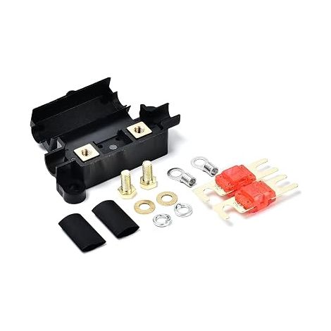 Porte-Fusible 12V 50A avec Fusibles à Lame - Anti-Éclaboussures pour Voiture, Camion, Bateau (1/4)