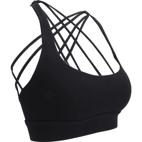 Brassière de sport femme - Soutien-gorge de yoga croisé pour fitness, running et entraînement (1/5)