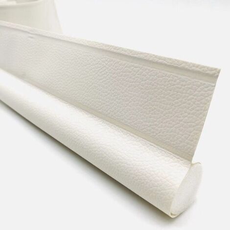 2 bandes d'étanchéité blanches pour bas de porte, isolation phonique, fente de pare-brise, isolation thermique, ruban anti-poussière et anti-insectes (1/4)