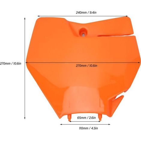 Plaque D Immatriculation Avant - ABS - Pour Moto EXC 150 250 300 TPI 2020 2022 SX 125 250 XC XC-F XC-W XCF-W - Orange - 1 Pièce (1/5)