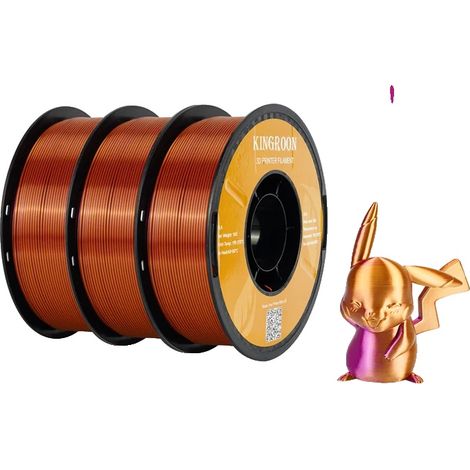 Filamento PLA effetto seta bicolore, diametro 1,75 mm, peso della confezione 3 kg. (1/2)