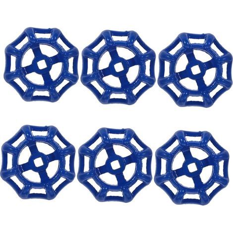 Lot de 12 poignées de robinet en fonte bleue, volants robustes, résistants à la corrosion, compatibles avec vannes standard, faciles à installer. (1/5)
