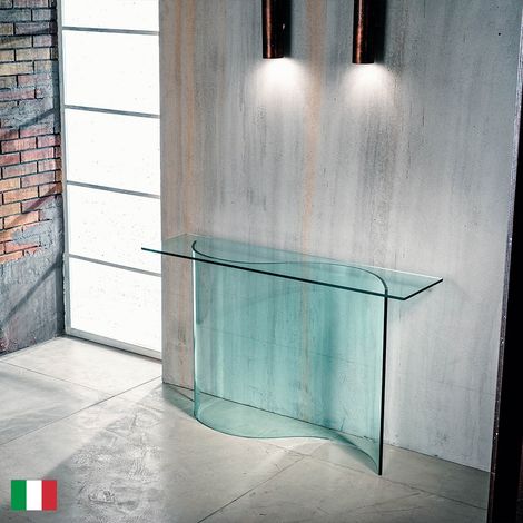 Consolle in Vetro Curvato L 120 Made in Italy - Esse (1/3)