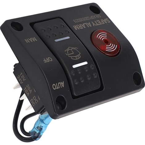 Interrupteur Pompe de Cale 3 Positions Manu Auto Arrêt avec Flotteur et Voyant LED pour Bateaux et Yachts 12V DC (1/5)