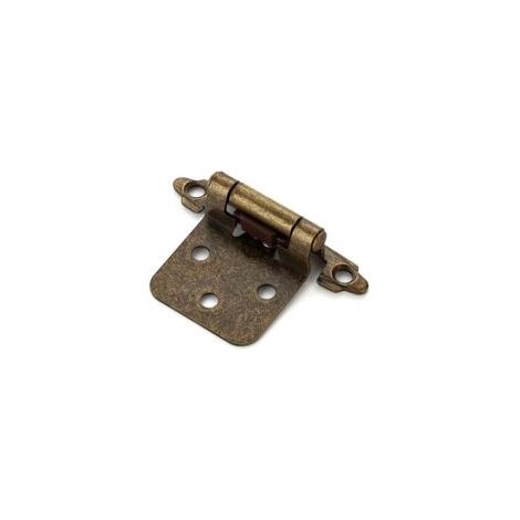 Charnières à ressort pour usage domestique - Convient à tous les meubles - Lot de 10, couleur laiton, épaisseur 1,2 mm - Crezuo (1/4)