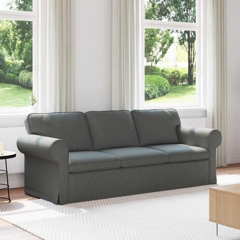 Sofá Gris oscuro 215 x 82 x 80 cm tela