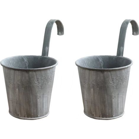 Blumentopf für draußen, Pflanzenhalter für drinnen, Pflanzgefäße für draußen, Hängepflanztopf, skandinavische Deko, Gartendekoration (2 Blumentöpfe) (1/5)