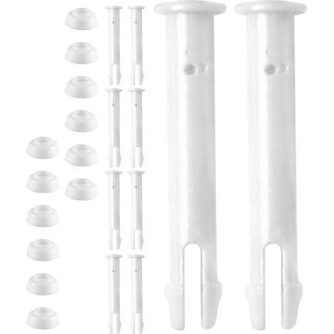 Verbindungsbolzen Kunststoff 20 Stück Weiß 6cm mit Kappe für (1/5)