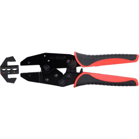 KS Tools Alicates de crimpado para cables aislados 220mm gris (1/2)