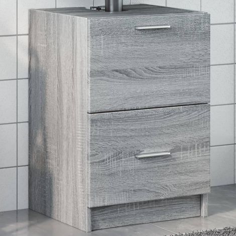 vidaXL Mobile Lavabo Grigio Sonoma 40x37x59 cm in Truciolare