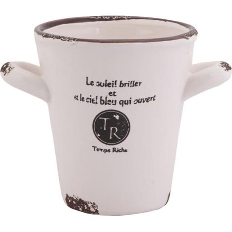 Stilvoller Keramikbecher mit rutschfesten Henkeln, 10 cm (1/3)