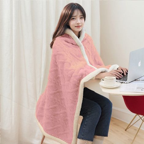 Moderna coperta in flanella lavorata a maglia, comoda coperta invernale multifunzionale per divano, 100150 cm (1/2)