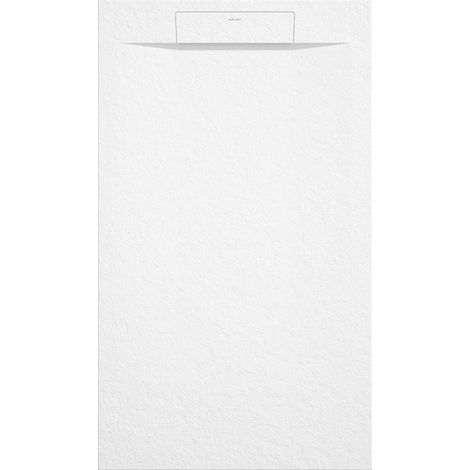 Receveur de douche Blanc, texture Pierre Zeus, grille de couleur - 140 x 90 cm (1/5)