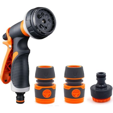 Pistolet pulvérisateur de jardin, 8 modes d'arrosage, pulvérisateur de jardin avec tuyau de 1/2'', pistolet pulvérisateur de jardin haute pression (1/5)