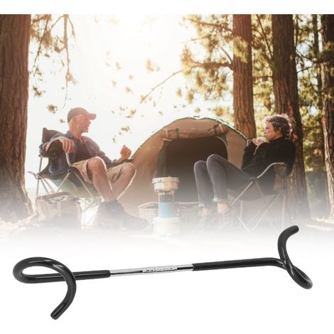 [Multifunktionale Halterung] 3-teiliger S-förmiger Campinglampenhaken mit doppelter PVC- und Edelstahl-Oberfläche (29 cm/360 g) für Garten/Zelt (1/5)