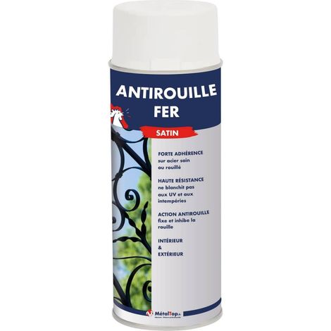 Antirouille Fer - Gris fenêtre - RAL 7040 - Bombe 400 ml - Métaltop (1/5)