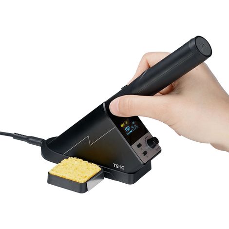 Kit de station de soudage avec affichage numérique, changement rapide sans fil, 36W, outil de soudage de bureau compatible avec TS80/80P. (1/5)