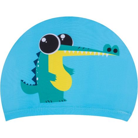 Cappellino Aqua-Sport junior in poliestere con stampa coccodrillo turchese AS8631