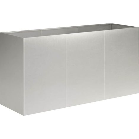 Cache-pot de jardin Argenté 120 x 40 x 60 cm Acier inoxydable vidaXL