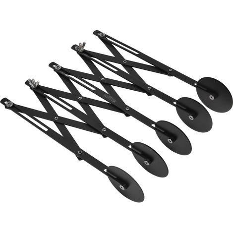 Couteau à pâte en acier inoxydable, roule-pizza extensible, rouleau à pâte à plusieurs roues, 5 roues (1/5)