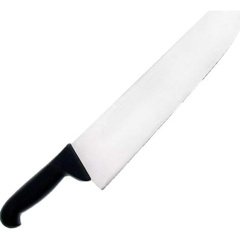 Coltello Bergamo professionale da cucina lama liscia in acciaio inox 30 cm manico atossico antiscivolo gommato per carne pesce (1/4)