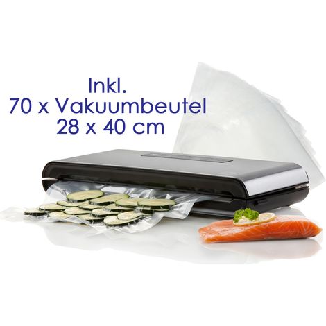 Vakuumierer, Folienschweissgerät - Luftdicht inkl. 70 Vakuumbeutel 28 x 40 cm (1/5)