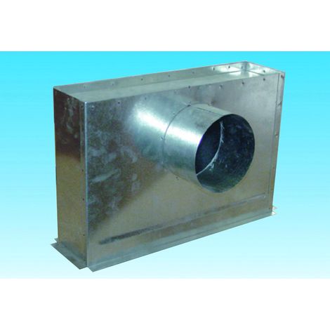 Plénum galva, raccord latéral D250mm pour GSAO/GRAI/GRMC/GRL/GFE, D400 x 200mm S&P (UNELVENT) 878399