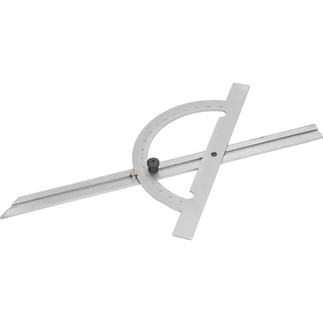 Rapporteur d'angle portable en acier au carbone, réglable et de haute précision, pour le travail du bois, 200 x 400 mm (1/5)