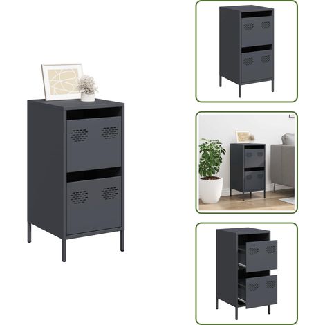 Buffet anthracite 35x39x73,5 cm acier laminé à froid - Buffet - Buffets - Meuble De Rangement - Meuble Buffet (1/5)