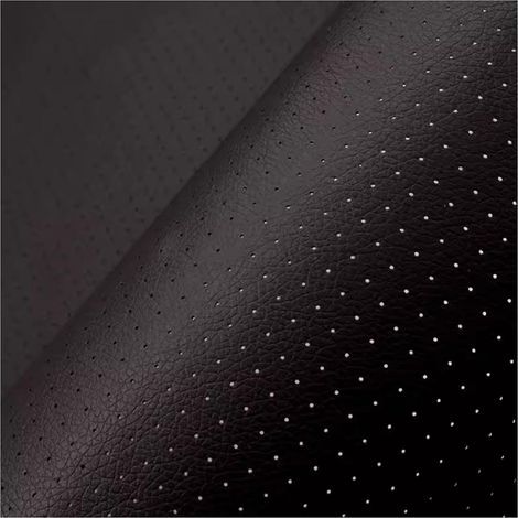 CCYKXA Faux Leather Self-Adhesive Patch, Black Perforated Leather Repair Kit, Self-Adhesive Fabric, Faux Leather Vinyl
