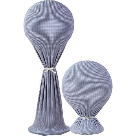 Ventilatorabdeckung – 2er-Pack – Hellgraues Polyester – Staub- und feuchtigkeitsabweisend – Für Zuhause und Büro – Größen 16 und 18 Zoll (1/5)