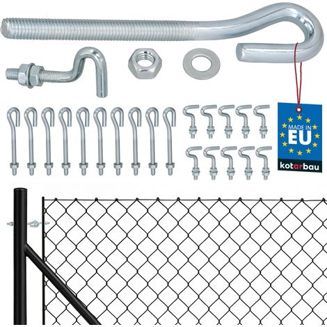 KOTARBAU® Lot de 10 Tendeurs Grillage M10, Tendeur Cable, Acier Galvanisé, Tendeur Fil de Fer Cloture, Tendeur de Fil Fermé avec Vis de Fixation Ouverte (1/5)