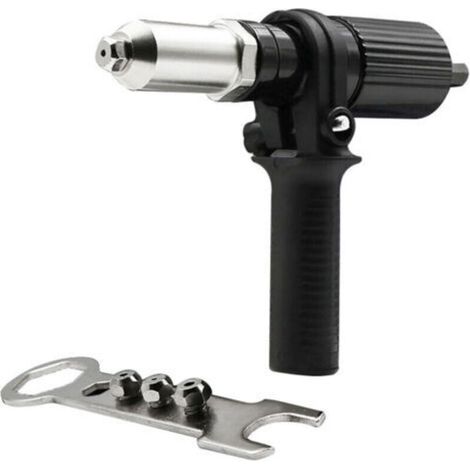 Blind rivet to rivet gun adapter – Forged alloy steel head – Fast rivets for cordless drills and screwdrivers (1/5)