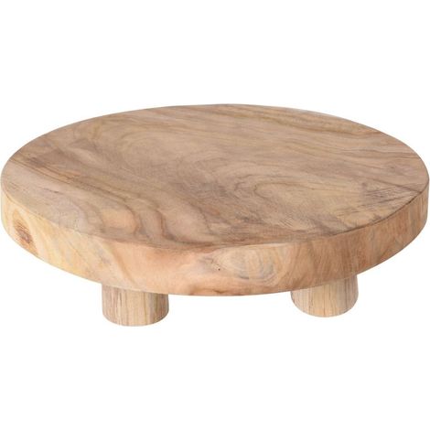 Vassoio in legno su gambe per cibo e snack - Legno di teak Elegance
