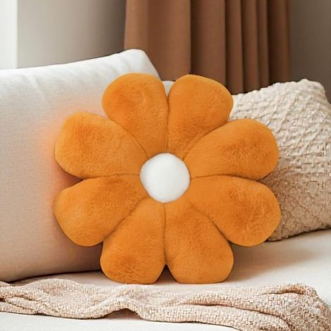 1 Coussin de sol, Forme fleur, Peluche douce, 38cm, Décoration chambre, Salon, Bureau