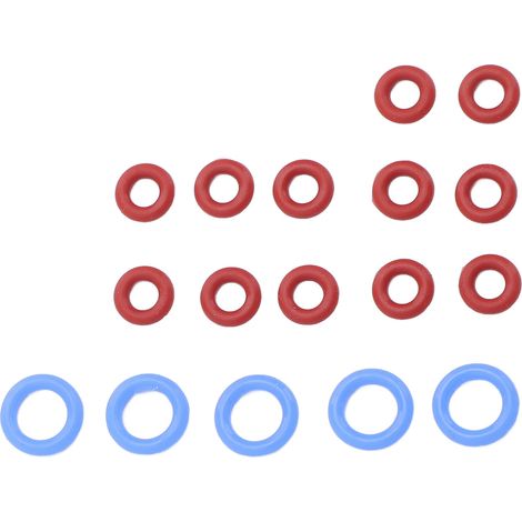 Kit de remplacement de joints toriques en silicone pour machines à café BES900, 920, 980 et 990 (17 pièces) : 5 grandes rondelles et 12 petits joints. Couleurs : bleu et rouge. (1/5)