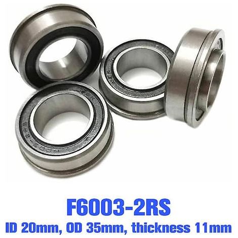 Roulement à billes à gorge profonde étanche à bride F6003-20-2rs 20x35x11 pour brouette (1/3)