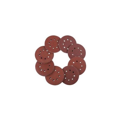 Disques abrasifs 125 mm – Lot de 100 pièces – 5 granulométries 60/80/100/120/240 – Pour ponçage bois, métal, plastique (1/5)