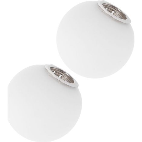 Lot de 2 Abat-jour Sphériques en Verre Laitonné 80 Mm, Compatible Douille G9 à Filetage, pour Lustre Suspendu Intérieur – Cache Globe de Remplacement pour Luminaire, Éclairage (1/5)