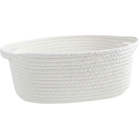 Kleiner, geflochtener Korb mit Geschenktüten und Bändern, hübscher Babygeschenkkorb, schnelle Lieferung, weiß